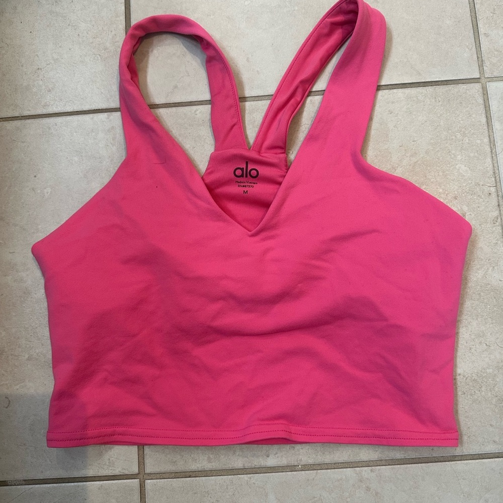 ALO Yoga Pink Racerback Sports Bra